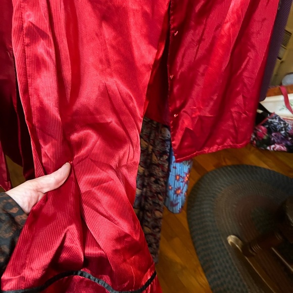 Silky red and black pajamas EUC - Picture 3 of 4